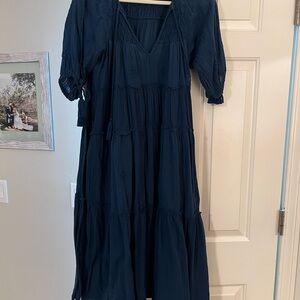 Free People Deep Blue Midi Dress